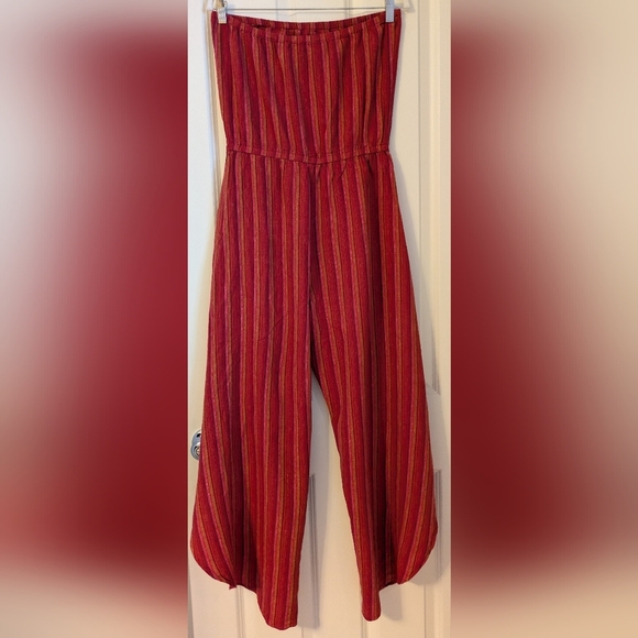 DREW Striped Romper Sleeveless Wide leg M - Picture 2 of 8